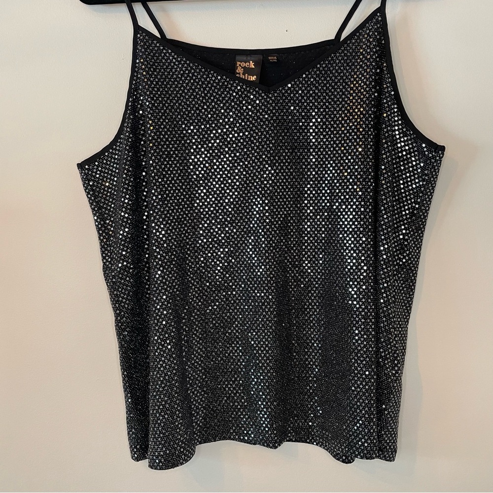 Reitmans Shimmering Black Sequin Camisole